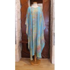 long kaftan stamp print